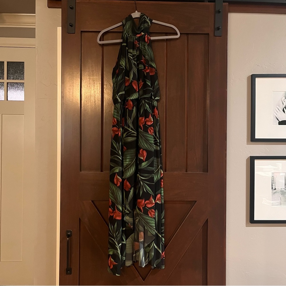 Badgley Mishka for Le Tote High Low Hawaiian Floral Asymmetrical Vacation Dress - Picture 4 of 9